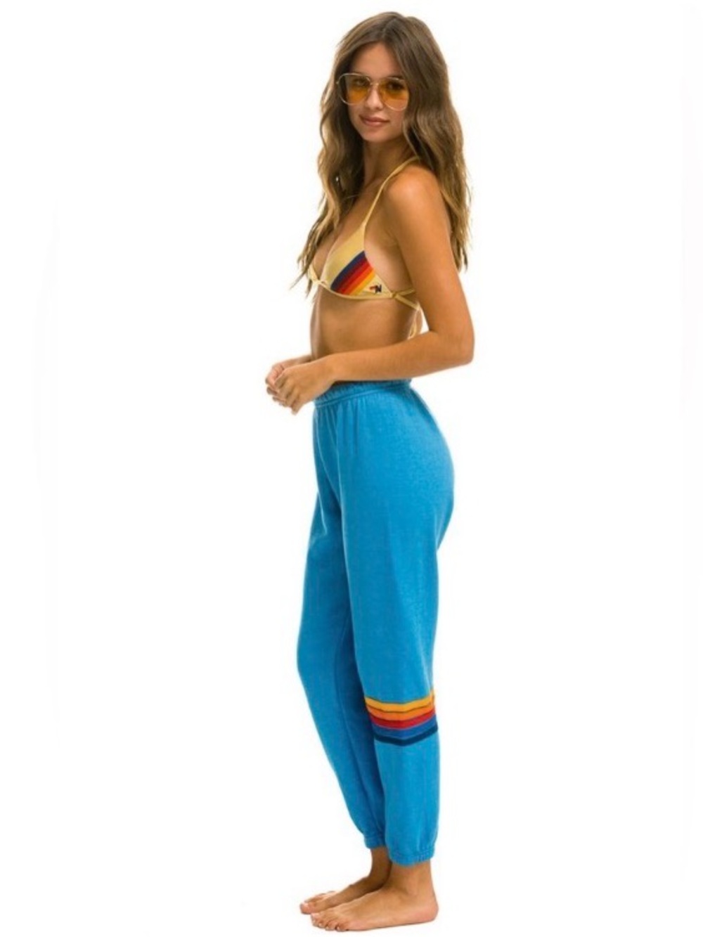 Aviator Nation Rainbow Stitch Sweatpants